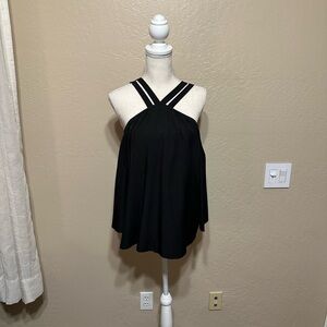 SHEIN Black cold shoulder top